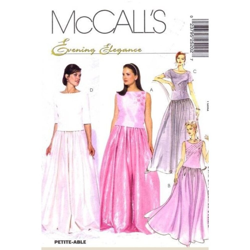 McCall's Sewing Pattern‎ 2520 Misses Formal Top Skirt Size 10-14